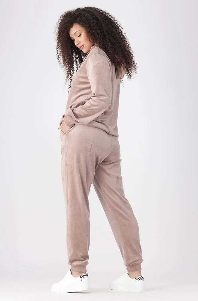 Britney Velour Jogger _ 156171 _ Mocha sold by Dunns product image thumbnail 5
