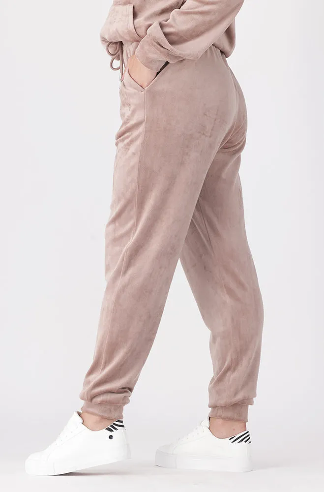 Britney Velour Jogger _ 156171 _ Mocha sold by Dunns product image thumbnail 2
