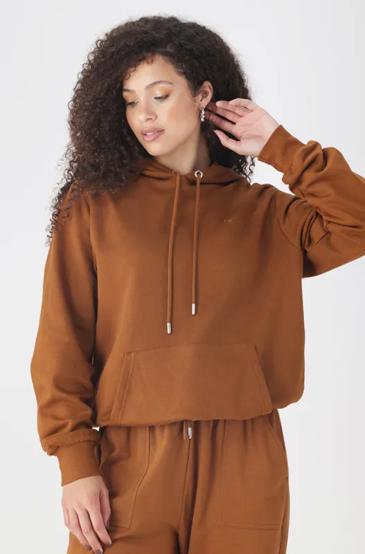 Lauren Fleece Kangaroo Pocket Hoodie _ 156270 _ Tan sold by Dunns