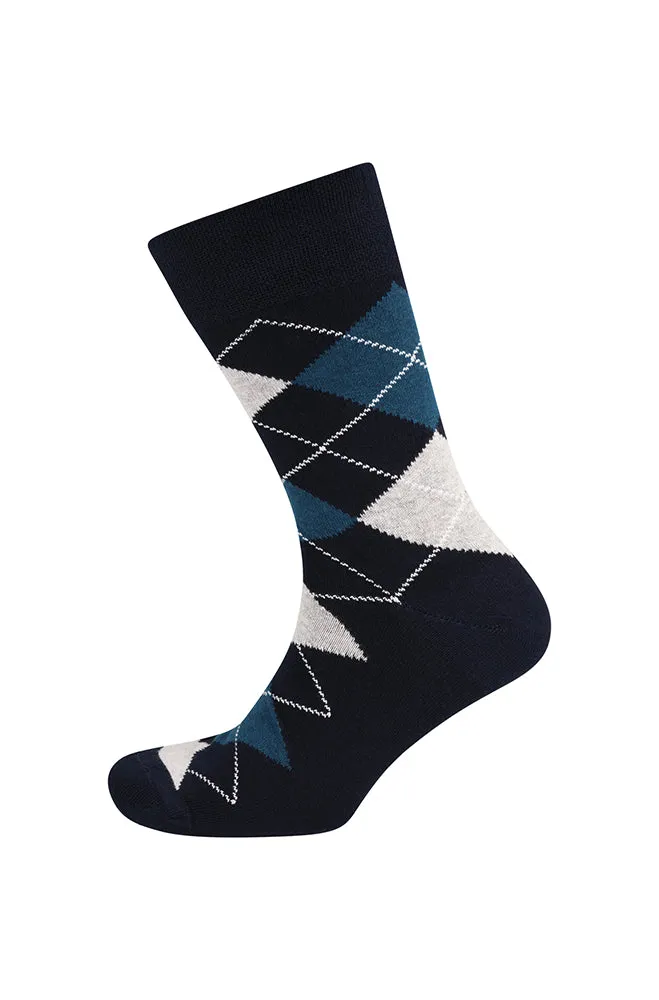 Jace Argyle Single Sock _ 157126 _ Navy sold by Dunns