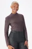 Leah Shimmer Turtle Neck Top _ 158969 _ Pink sold by Dunns