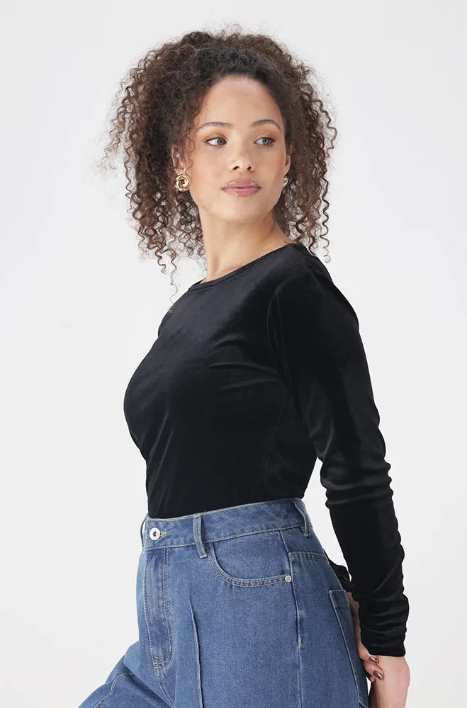 KIKI VELOUR TOP sold by Dunns product image thumbnail 2