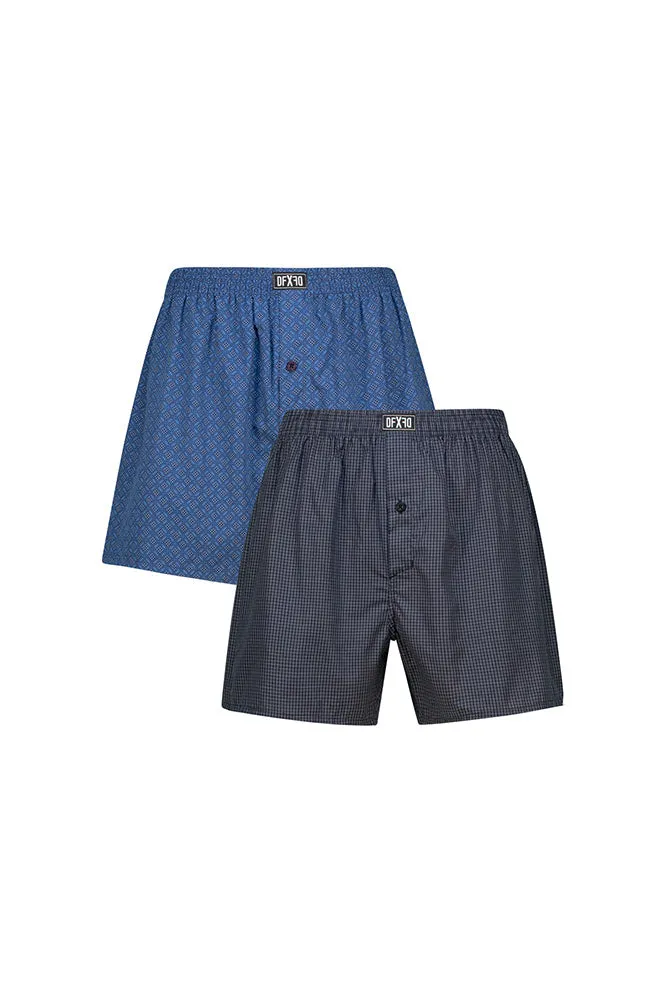 Marco Fashion Woven Boxers 2pk _ 157282 _ Navy sold by Dunns