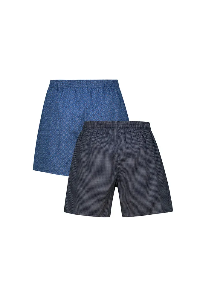 Marco Fashion Woven Boxers 2pk _ 157282 _ Navy sold by Dunns product image thumbnail 2