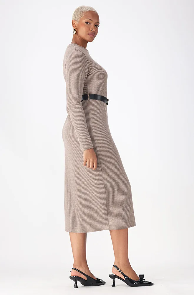 MIA BELTED BODYCON MOCK WRAP DRESS sold by Dunns product image thumbnail 4