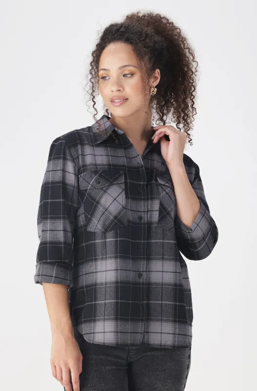 Fara Check Shirt _ 157512 _ Grey sold by Dunns