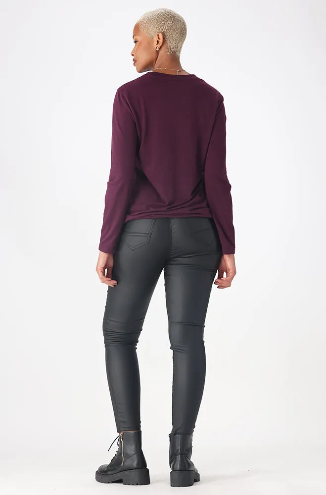 Carlie Drawcord Graphic Tee _ 159981 _ Purple sold by Dunns product image thumbnail 5