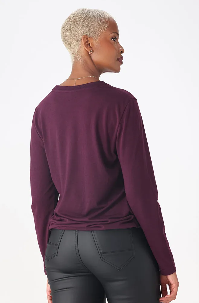 Carlie Drawcord Graphic Tee _ 159981 _ Purple sold by Dunns product image thumbnail 3