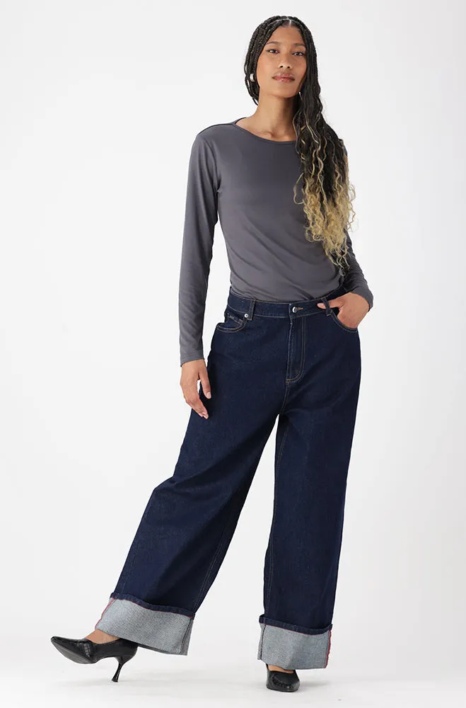 Cleo Crew Neck Tee _ 158882 _ Charcoal sold by Dunns product image thumbnail 4