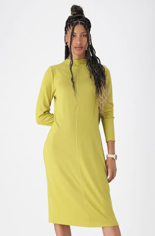 Talia Turtlr Neck Dress _ 159704 _ Yellow sold by Dunns