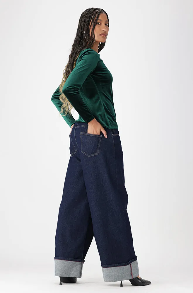 Kiki Velour Top _ 159859 _ Green sold by Dunns product image thumbnail 4