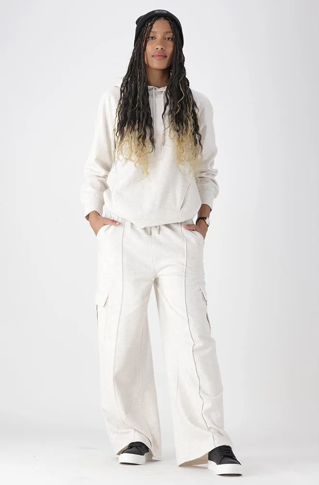 LUCY SIDE SLIT FLEECE HOODIE TOP sold by Dunns product image thumbnail 4