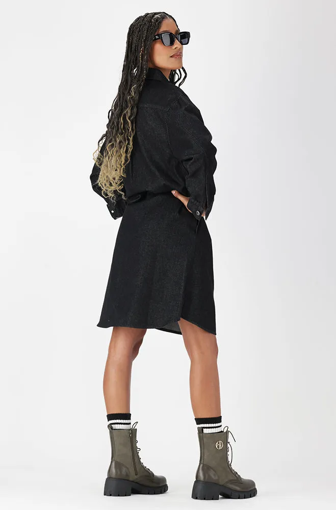 ESTIE DENIM SHIRT DRESS sold by Dunns product image thumbnail 3