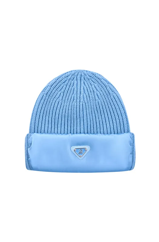 Kiara Satin Front Beanie _ 159435 _ Blue sold by Dunns