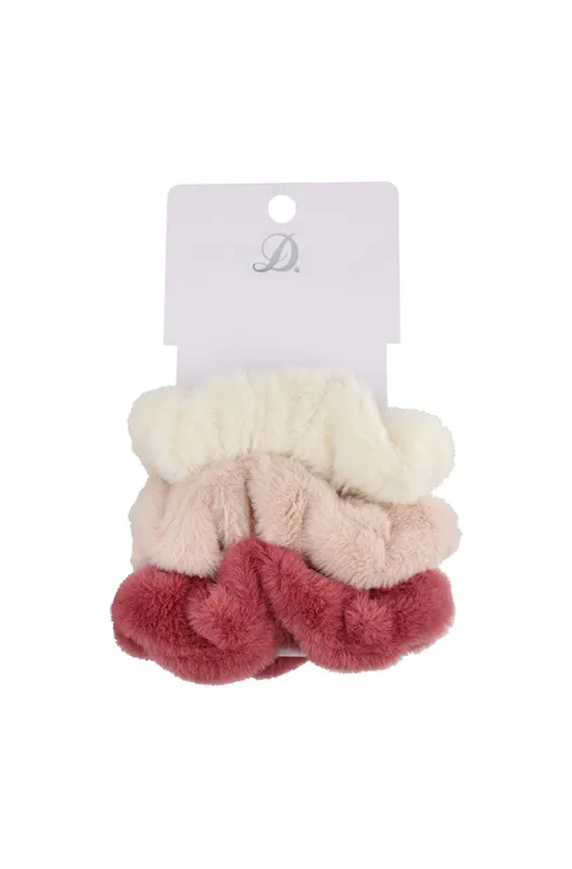 Debby Fur Scrunchie 3 Pack _ 163105 _ Pink sold by Dunns