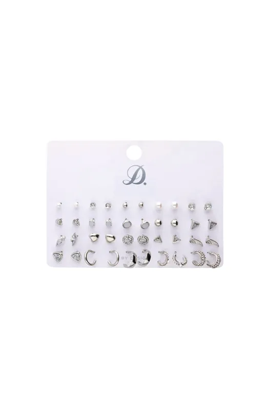 Roxy 20 Pack Earrings _ 162865 _ Silver sold by Dunns