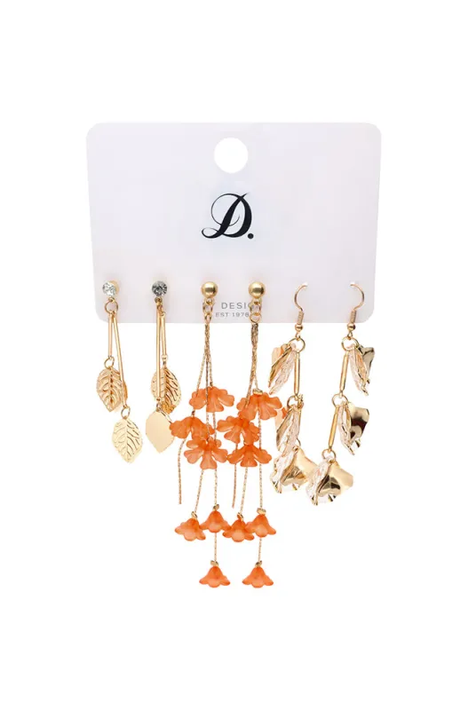 Lorna 3 Pack Earrings _ 162861 _ Gold sold by Dunns