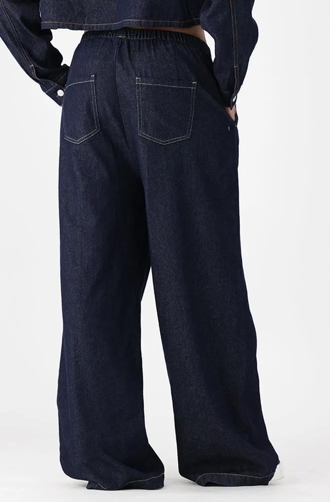 Taryn Denim Wide Leg Pant _ 162943 _ Dark Wash sold by Dunns product image thumbnail 3