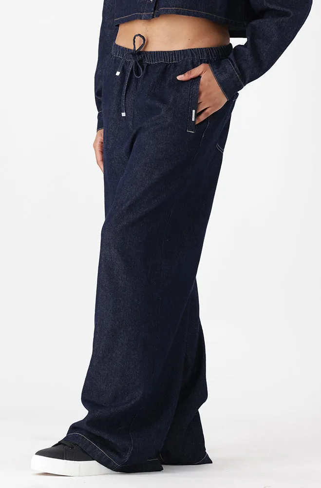 Taryn Denim Wide Leg Pant _ 162943 _ Dark Wash sold by Dunns product image thumbnail 2