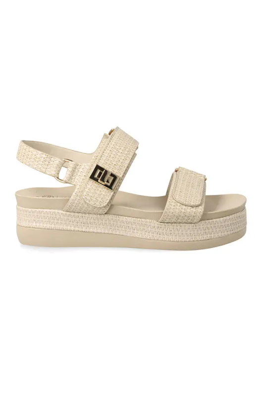 Neeva Raffia Active Sandal _ 161305 _ Stone sold by Dunns