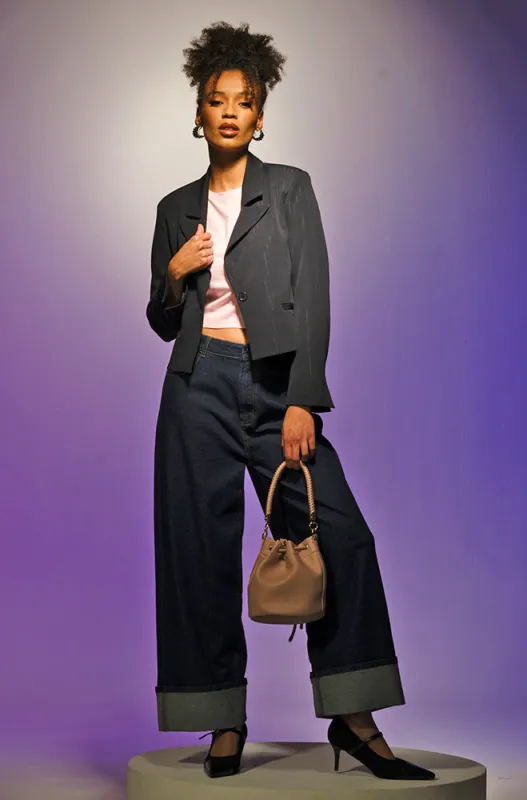 Coco Pinstriped Blazer _ 162810 _ Navy sold by Dunns