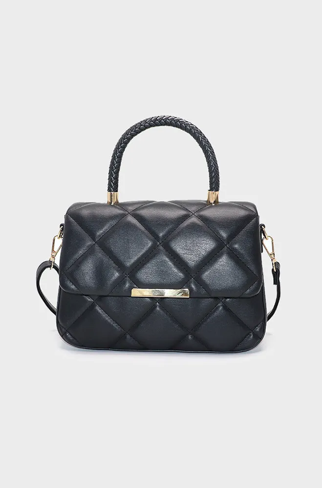 Isabella Quilted Sling Bag _ 162839 _ Black sold by Dunns