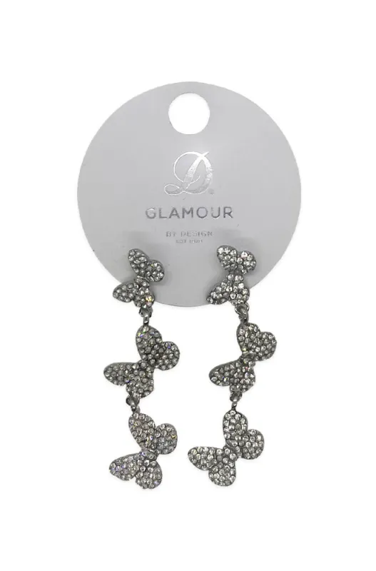 Bree Butterfly Statement Earrings _ 162852 _ Silver sold by Dunns