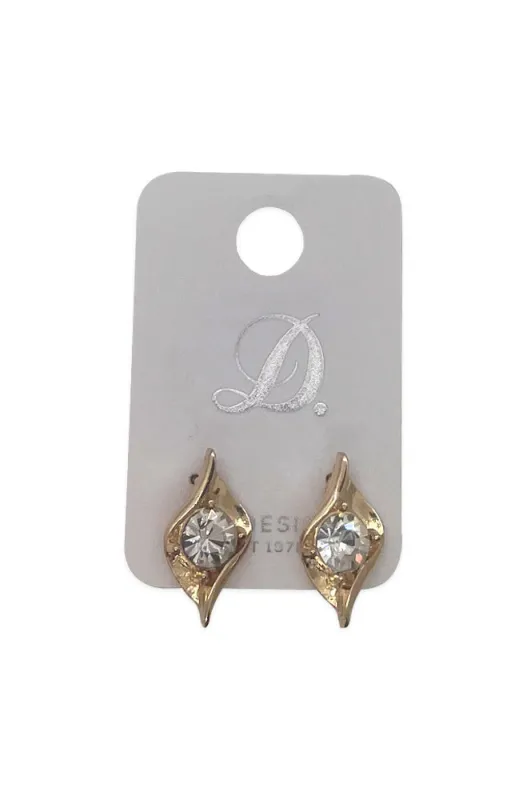 Amy Diamante Stud Earrings _ 162848 _ Gold sold by Dunns
