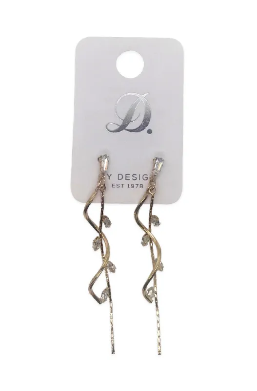 Zenith Drop Statement Earrings _ 158252 _ Gold sold by Dunns
