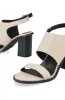 Elora Wide Strap Block Heel _ 161644 _ Milk sold by Dunns