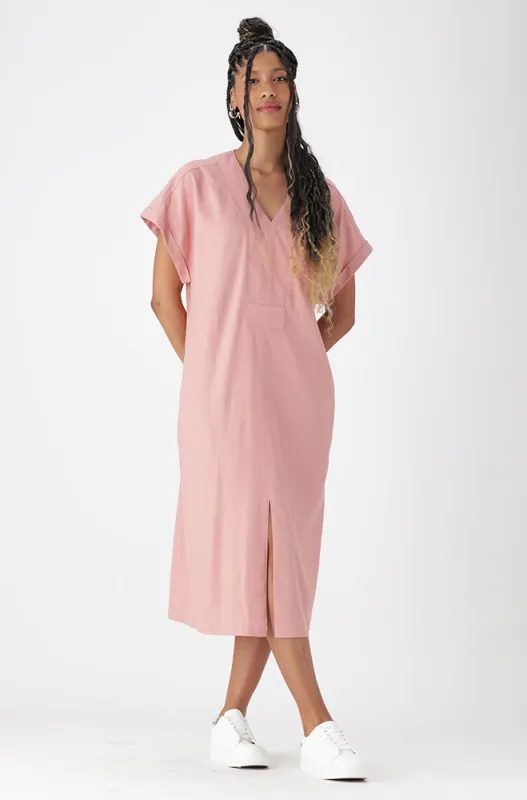 PENELOPE PORTOFINO  LINEN BLEND  DRESS _ 162122 _ Pink sold by Dunns