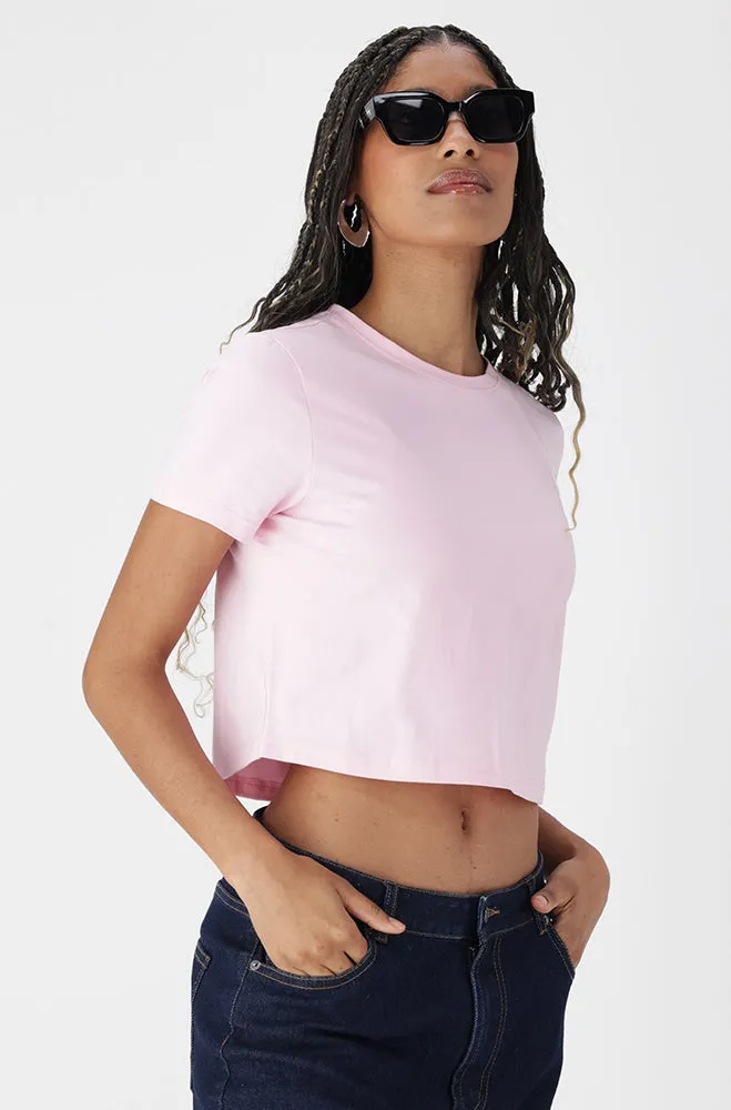BELLA CREW NECK FITTED CROP TEE sold by Dunns product image thumbnail 2