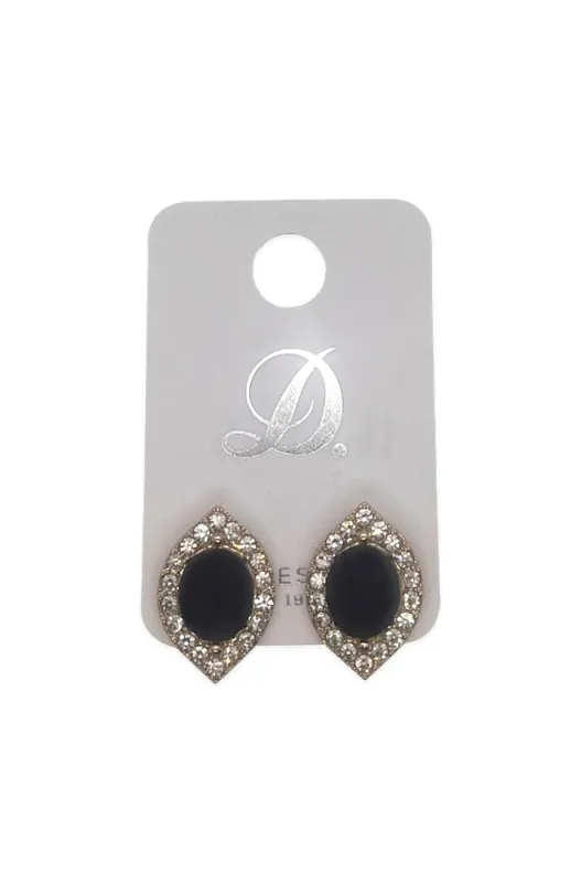 Emily Diamante Stud Earrings _ 162855 _ Black sold by Dunns