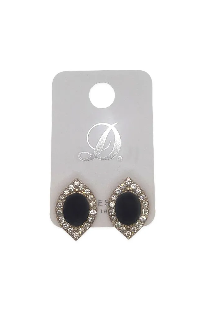 Emily Diamante Stud Earrings _ 162855 _ Black sold by Dunns