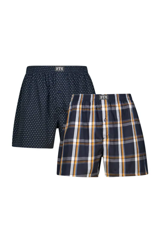 Sergio Woven Boxers 2pk _ 157296 _ Navy sold by Dunns