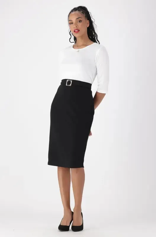 Brandy Pencil Skirt _ 148346 _ Black sold by Dunns product image thumbnail 4