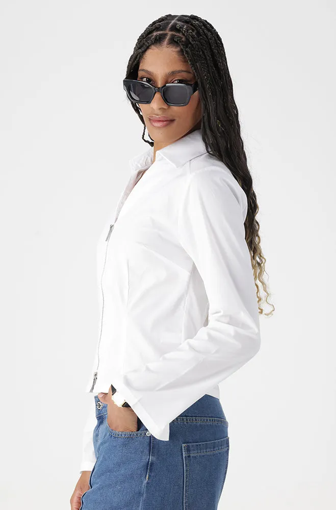 Lilly zip detail shirt sold by Dunns product image thumbnail 2