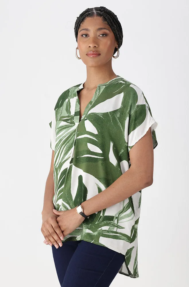 EDITH SHORTSLEEVE PORTOFINO TOP _ 162115 _ Green sold by Dunns product image thumbnail 3