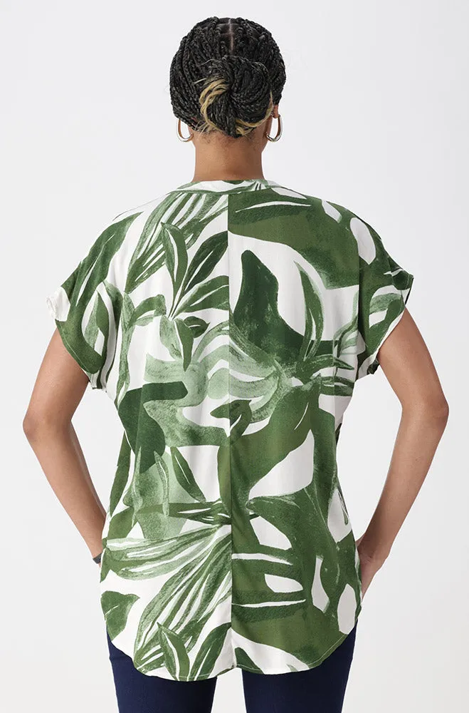 EDITH SHORTSLEEVE PORTOFINO TOP _ 162115 _ Green sold by Dunns product image thumbnail 4