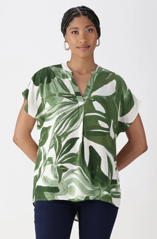 EDITH SHORTSLEEVE PORTOFINO TOP _ 162115 _ Green sold by Dunns