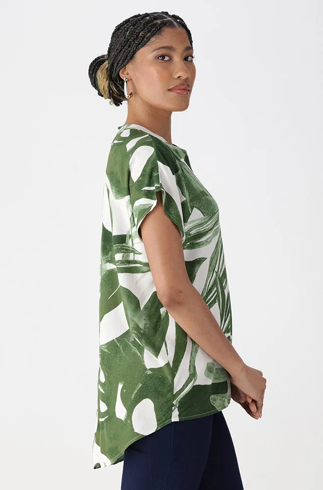 EDITH SHORTSLEEVE PORTOFINO TOP _ 162115 _ Green sold by Dunns product image thumbnail 2