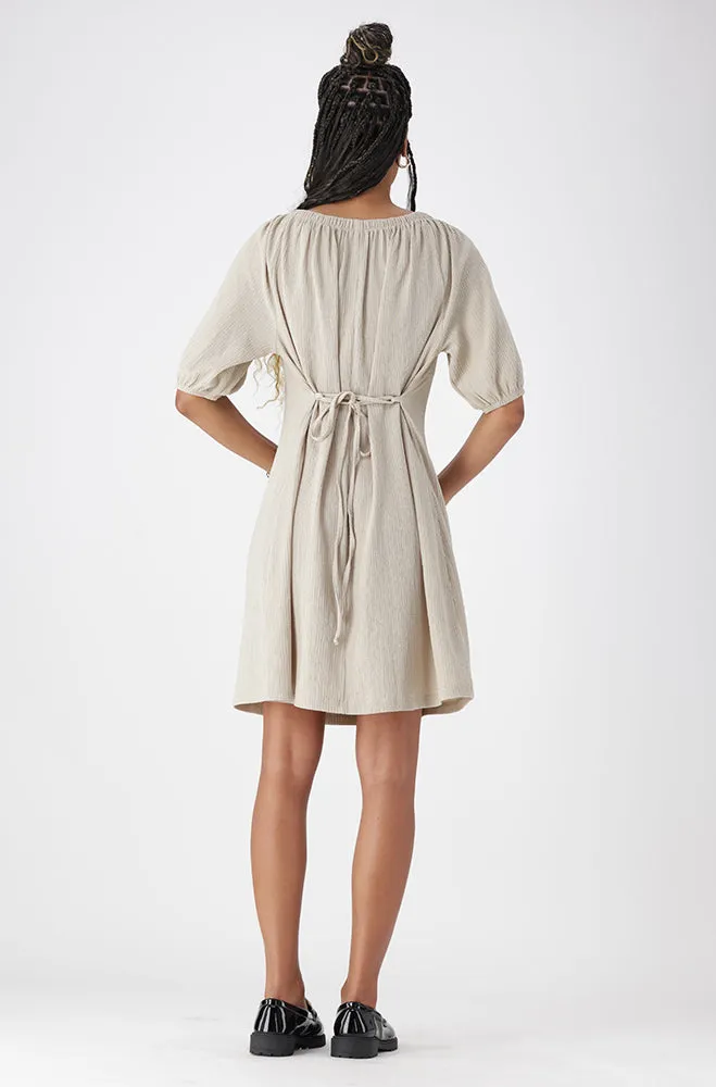 Veronica Off Shoulder Textured Knit Dress _ 162620 _ Taupe sold by Dunns product image thumbnail 4