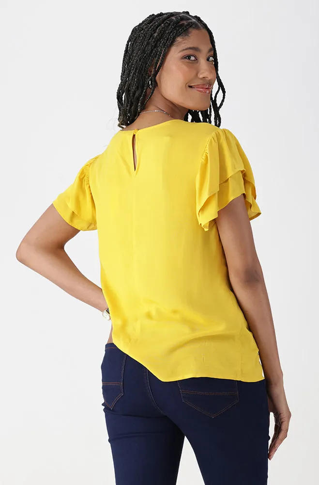 NIKKI FLUTTER SLEEVE TOP sold by Dunns product image thumbnail 3