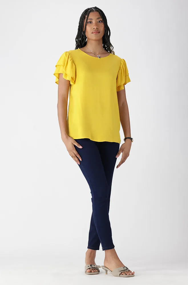 NIKKI FLUTTER SLEEVE TOP sold by Dunns product image thumbnail 4