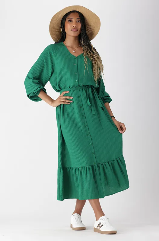 LOLA TEXTURED TIERED DRESS sold by Dunns