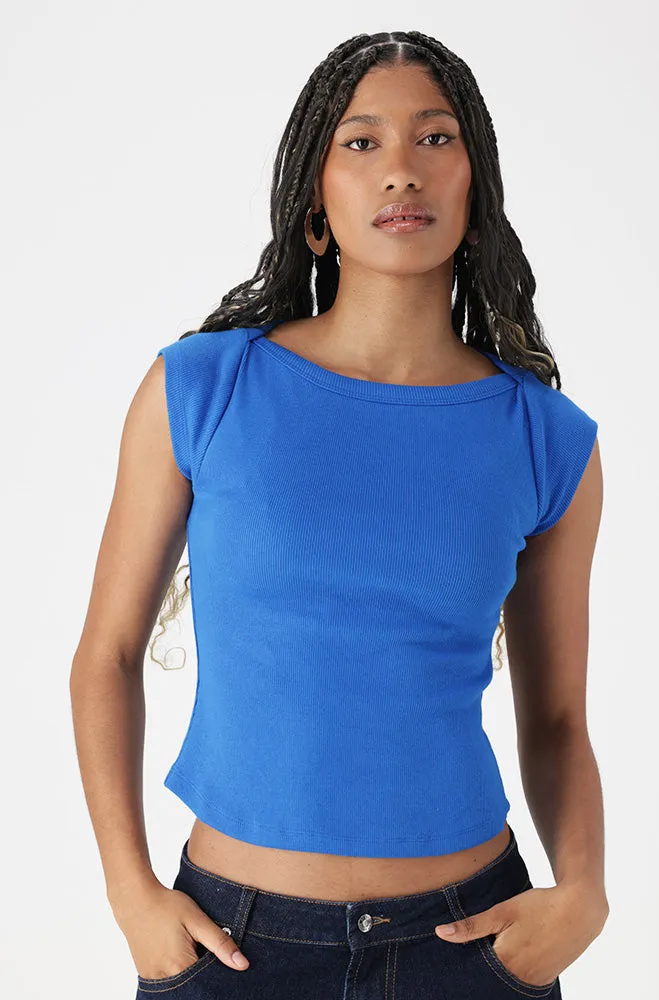 CHLOE RIB BOAT NECK SHORT SLEEVE sold by Dunns