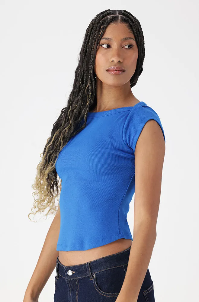 CHLOE RIB BOAT NECK SHORT SLEEVE sold by Dunns product image thumbnail 2