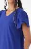 Cindy Textured Knit Tulip Sleeve Dress _ 162621 _ Blue sold by Dunns