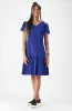 Cindy Textured Knit Tulip Sleeve Dress _ 162621 _ Blue sold by Dunns