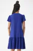 Cindy Textured Knit Tulip Sleeve Dress _ 162621 _ Blue sold by Dunns